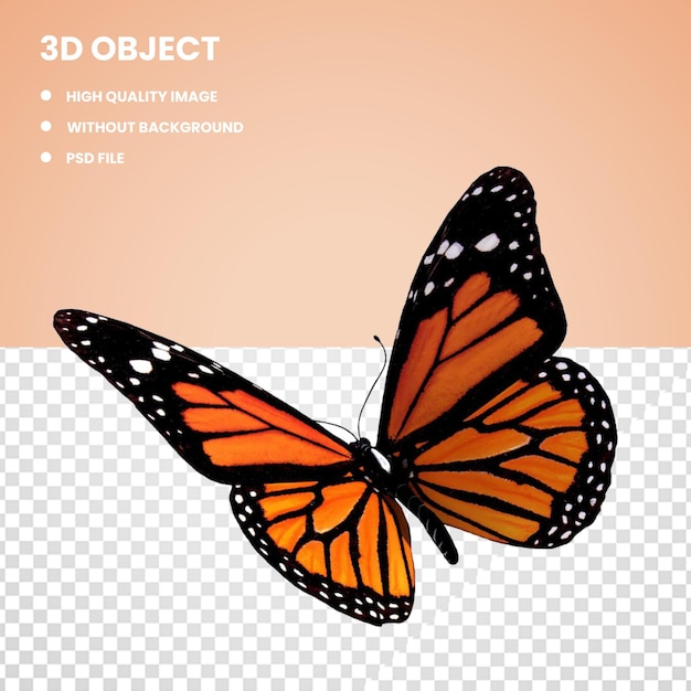 3D-Vizekönig-Schmetterling