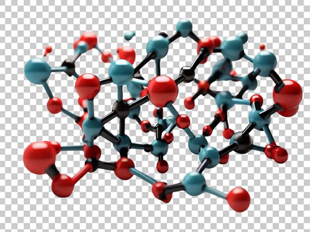 PSD 3d von moleküle auf weißem hintergrund