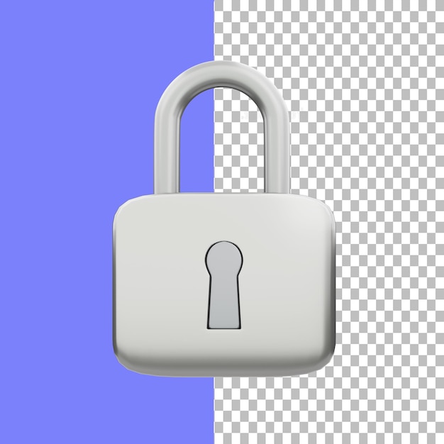 3D-Vorhängeschloss Free psd
