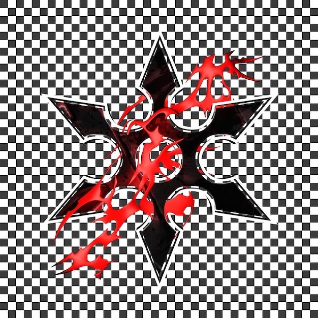 3d-Vybersigilismus rotes Sigil-Element