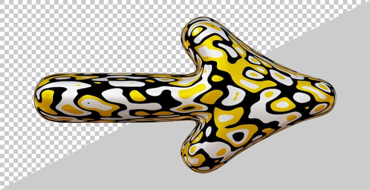 PSD 3d vykreslení šipky doprava s moderním stylem