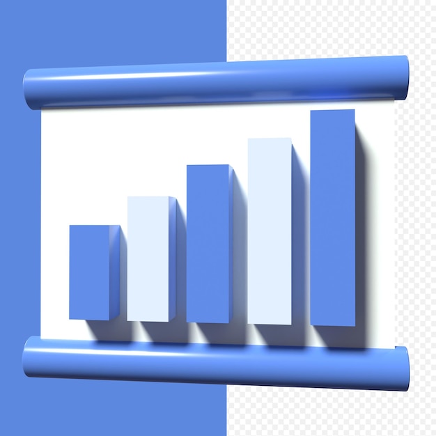 3D-Wachstumsbalkendiagramm