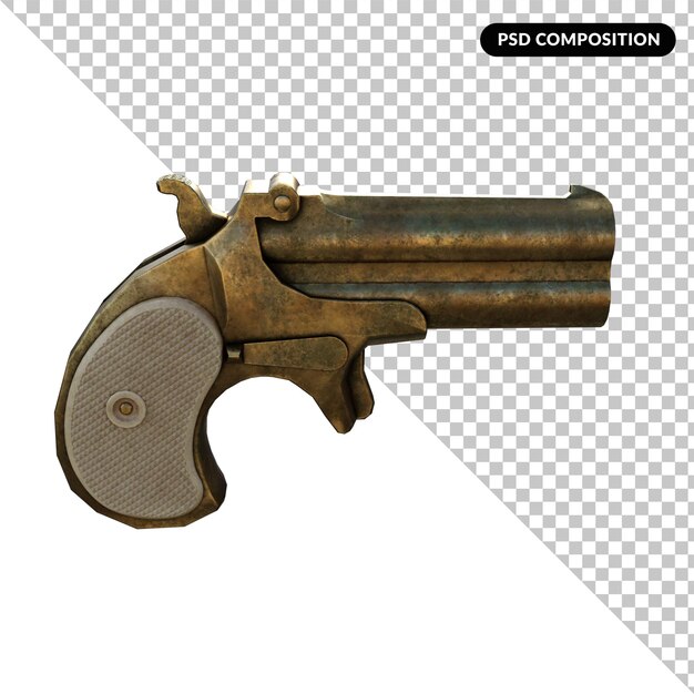 PSD 3d-waffe realistische illustration