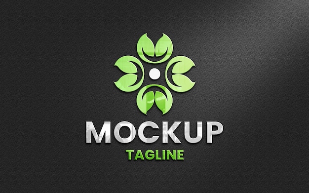 3D Wall Logo MockUp