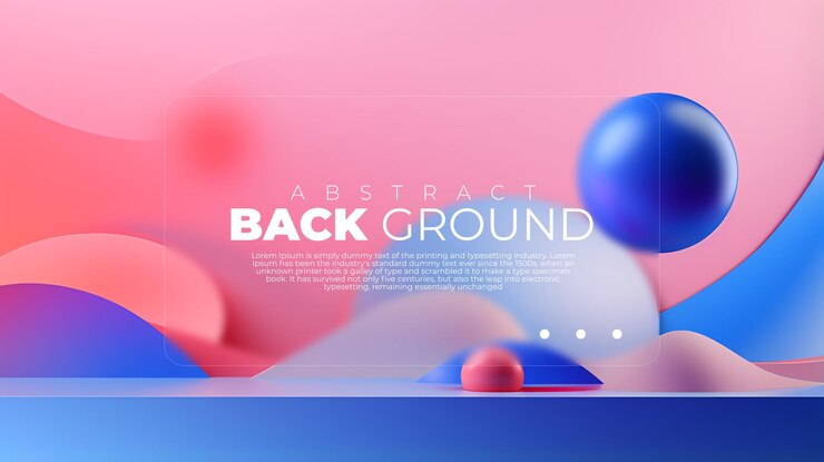PSD 3d wallpaper background abstract modern orange blue pink shape wave