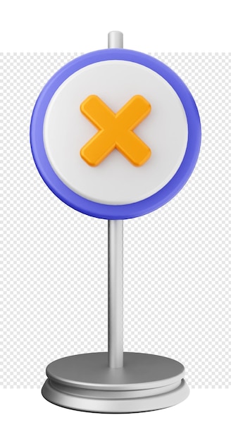 3D-Warnung Warnschild Ikonen Illustration render