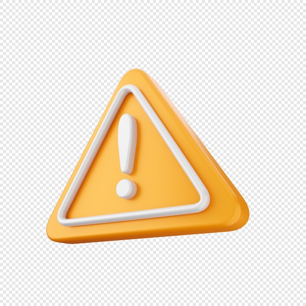 3D-Warnung Warnschild Ikonen Illustration render