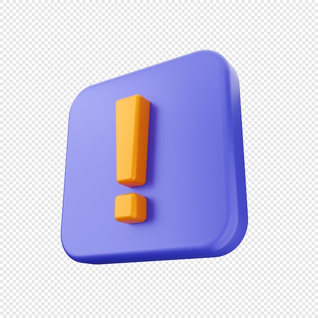 3D-Warnung Warnschild Ikonen Illustration render
