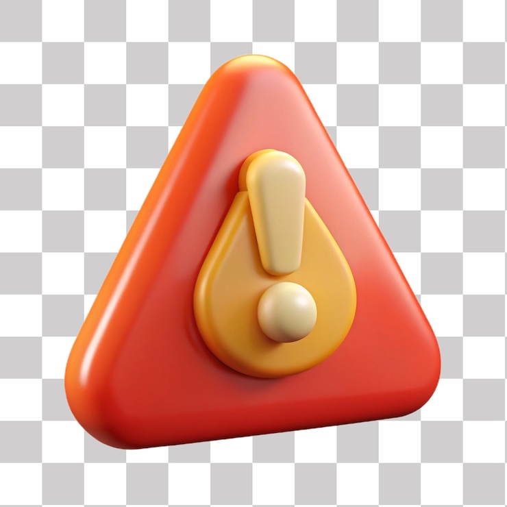 PSD 3d-warnungs-symbol