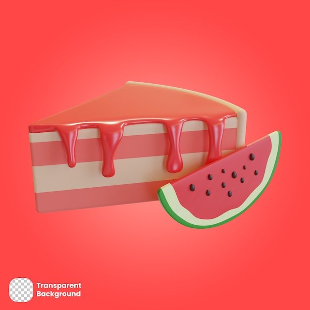 3D Wassermelonenkuchen