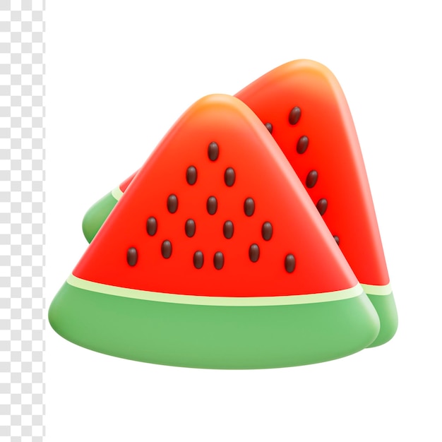 3d-wassermelonenscheiben