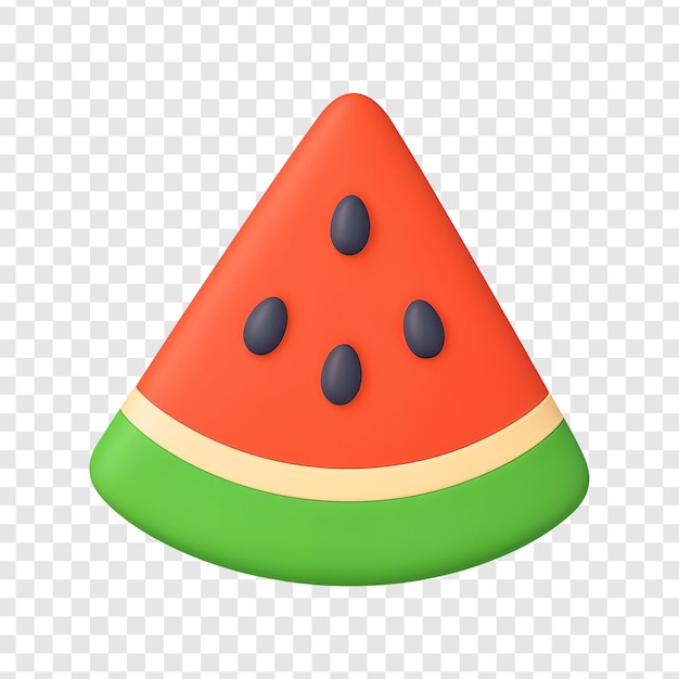 3D-Wassermelonenschnitt mit Samen