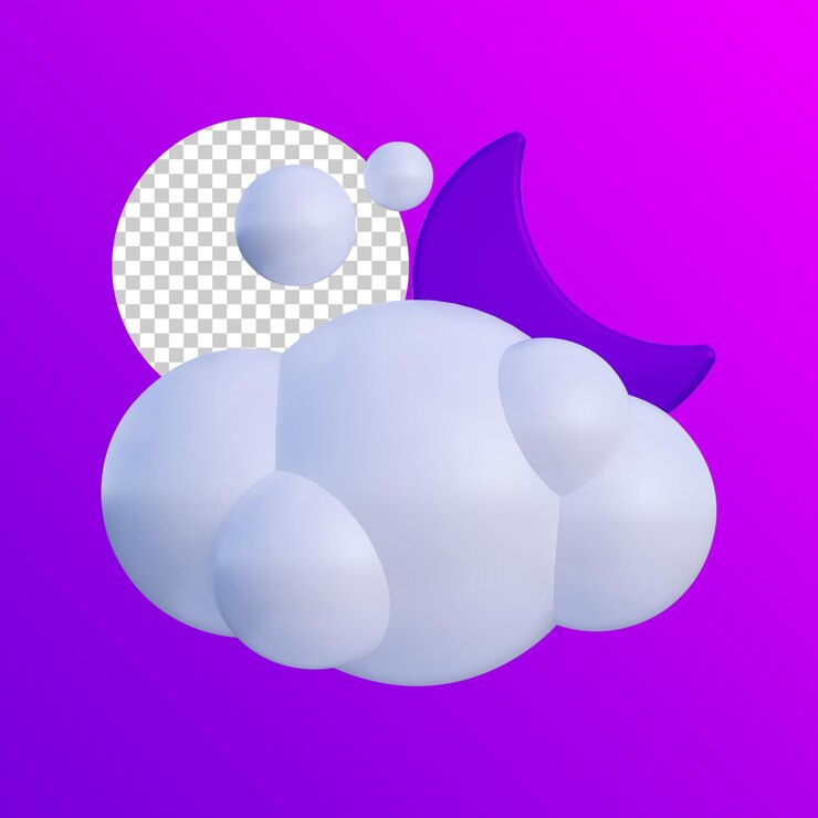 PSD 3d weather icon isolated