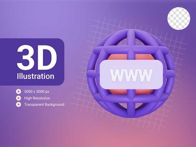 3d web browser icon