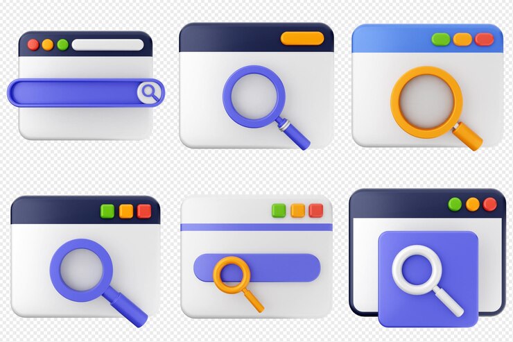 PSD 3d website icon set bundle