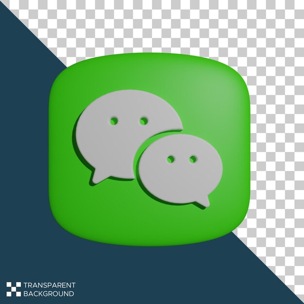 PSD 3d-wechat-symbol-logo-design