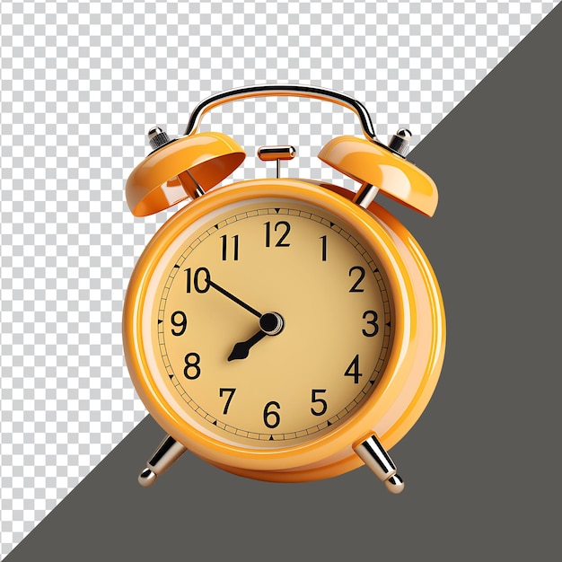 3D-Wecker auf durchsichtigem Hintergrund