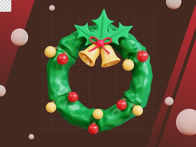 3d-weihnachts-icon-pack weihnachtskranz