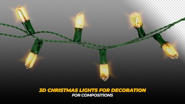 3D-Weihnachtselemente für Anzeigenkompositionen in sozialen Medien