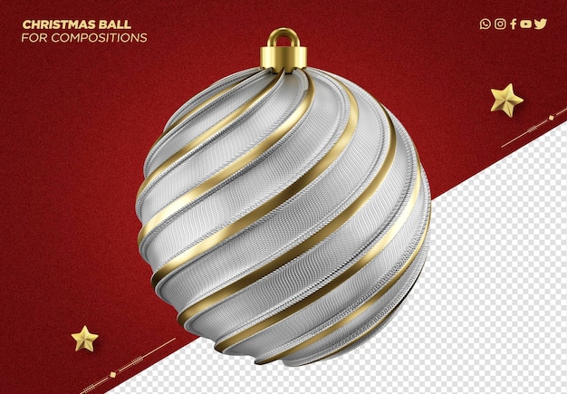 3D-Weihnachtskugel für Weihnachtsdekoration