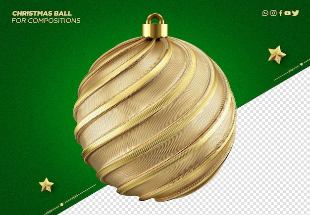 3D-Weihnachtskugel für Weihnachtsdekoration