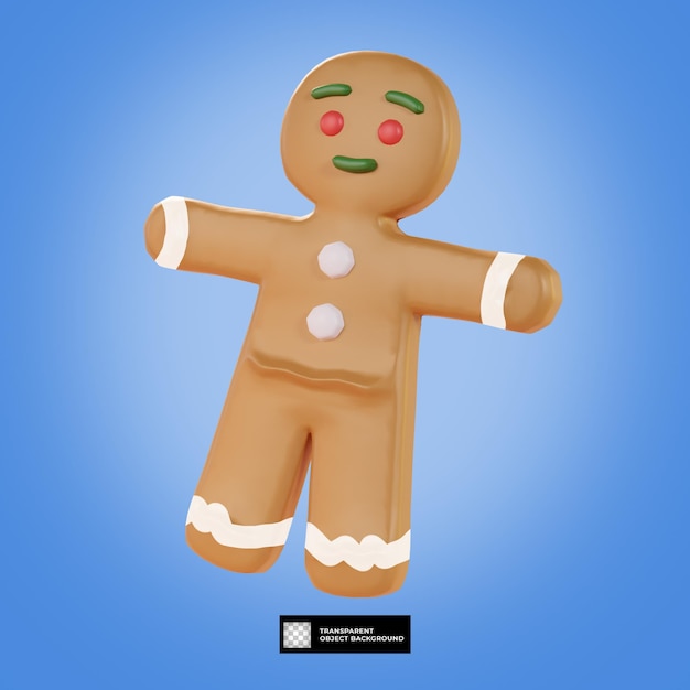 3D-Weihnachtslebkuchenplätzchen
