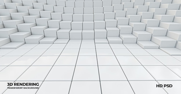 3d Weiße Wandfliesen Abstrakt Quadrat Technischer Hintergrund