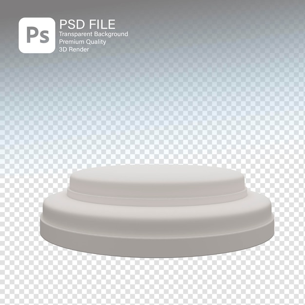 PSD 3d-weißes podium für den beauty-produktkatalog