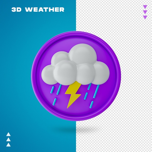 3d-wetter-rendering isoliert