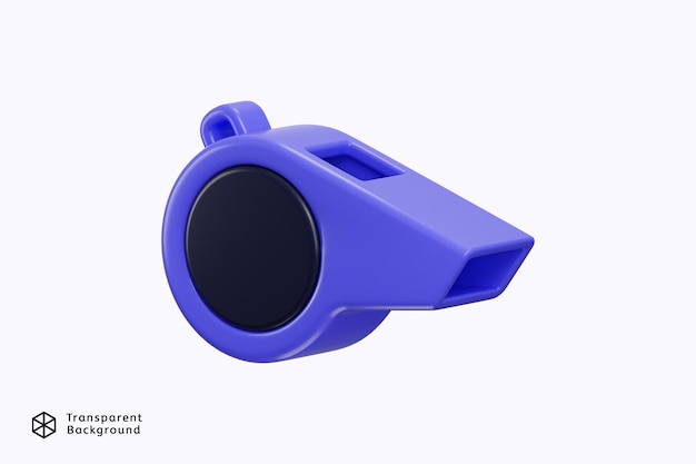 3D-Whistle-Ikonen-Vektor-Illustration