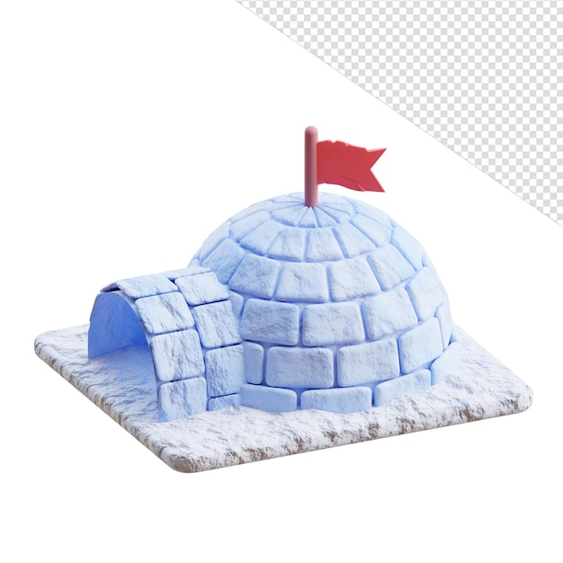 3D-Wintersymbol rendert Asset-Design 3D-Symbolillustration
