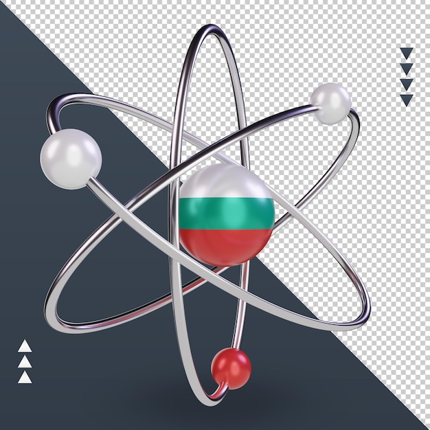 PSD 3d-wissenschaftstag bulgarien flagge rendering linke ansicht