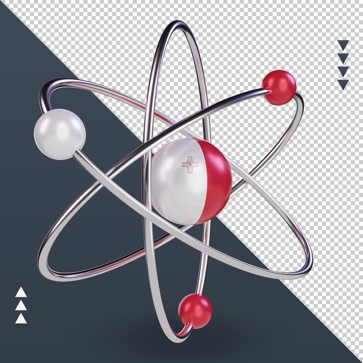 PSD 3d-wissenschaftstag malta flagge rendering linke ansicht