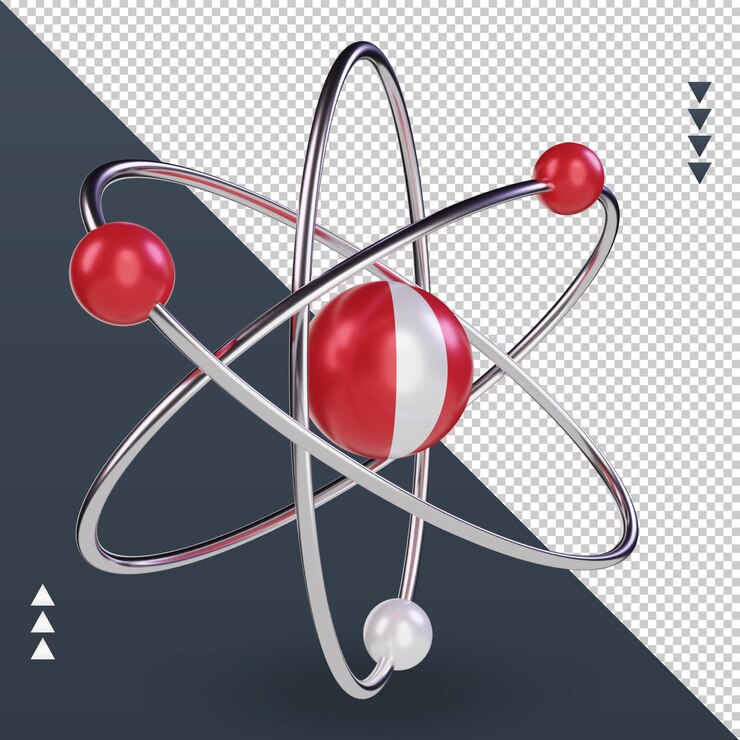 PSD 3d-wissenschaftstag peru flagge rendering linke ansicht