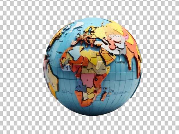 3d De World Globe Sur Le Fond De L'objet