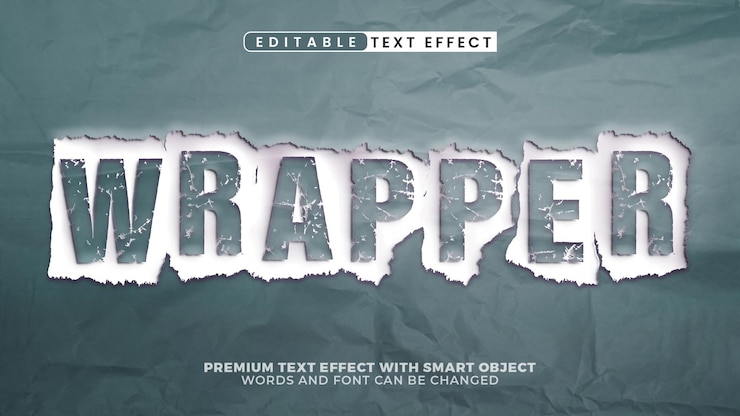 PSD 3d-wrapper-text-effekte für psd