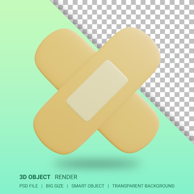 3D Wundpflaster medizinische Illustration isoliertes Design