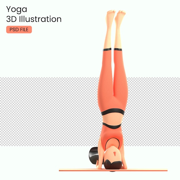 PSD 3d-yoga-charakter