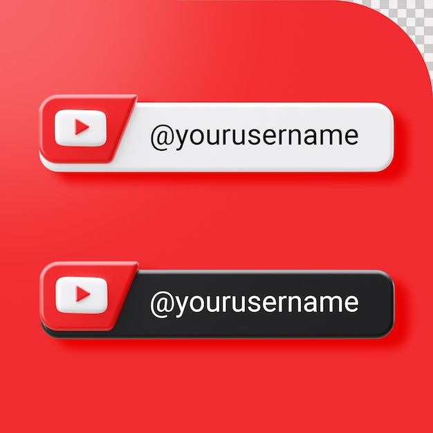 3d youtube Lower third banner
