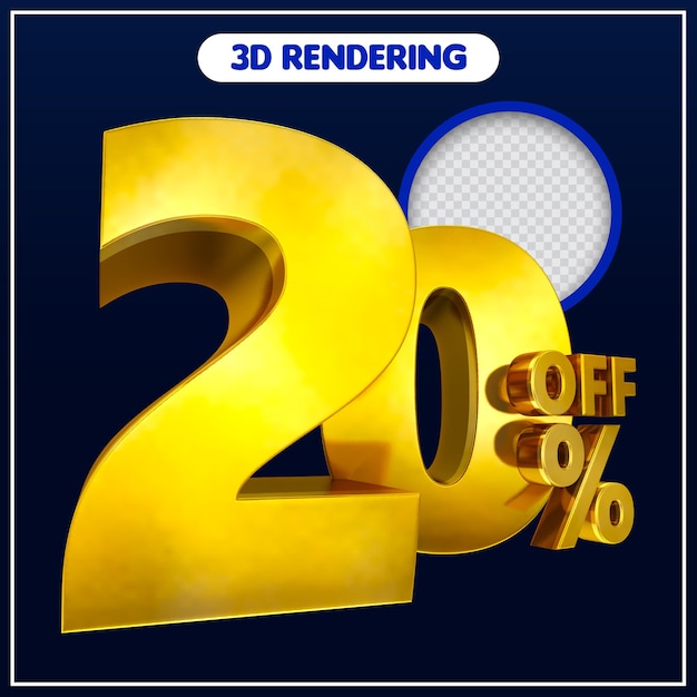 3d-zahl 2 prozent golden