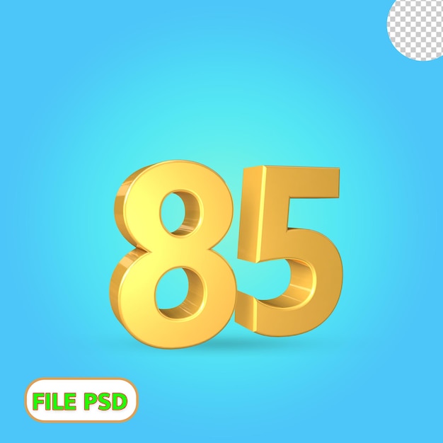 3D-Zahl 85