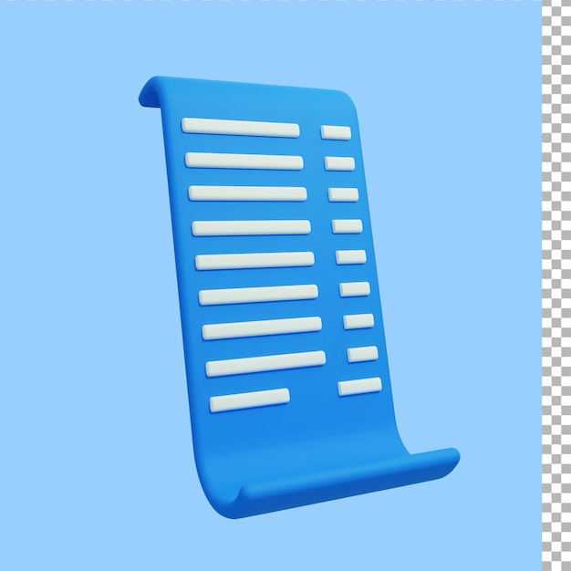 3D-Zahlungsrechnung isolierte Premium-Illustration