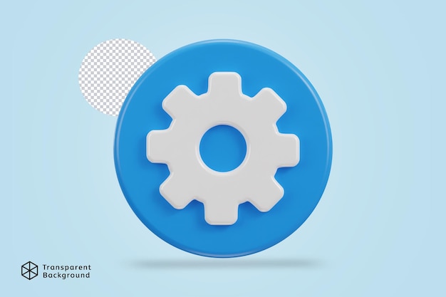 3d Zahnradgetriebe-Einstellungen Icon-Vektor-Illustration