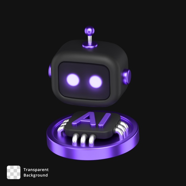 3D-Zeichentrickfilm-AI-Roboter
