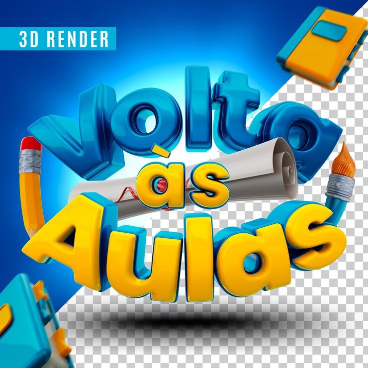 PSD 3d zurück zur schule für komposition schule 3d