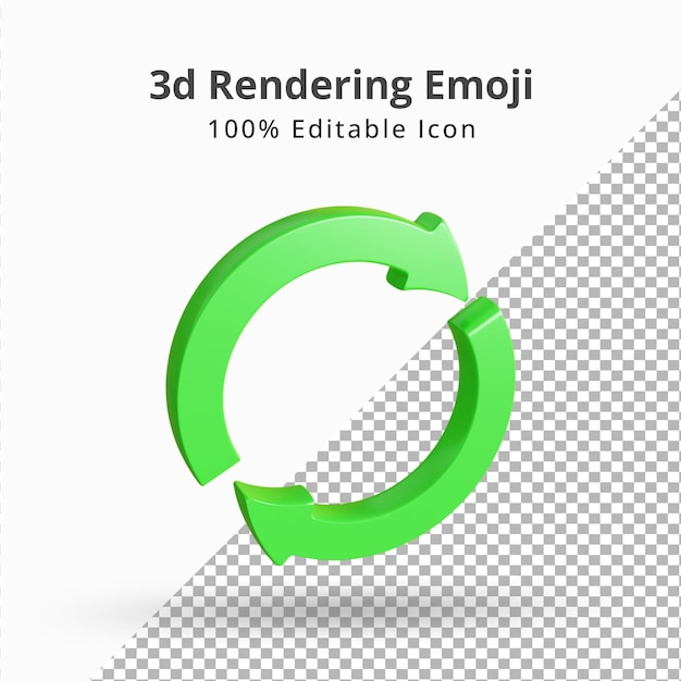 PSD 3d-zyklus-richtungspfeil-symbol
