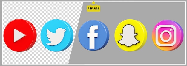 3d-zyklus-social-media-icon-set