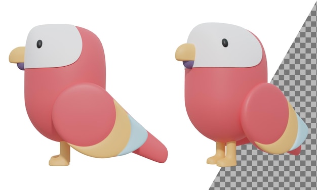 3dcutemacawcartoon 3d rendern 3d illustration