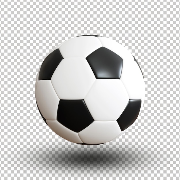 3Drendered Fußballball Fußball ist auf einem transparenten Hintergrund isoliert