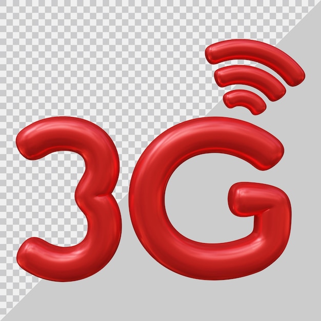 PSD 3g-icon-logo mit modernem 3d-stil